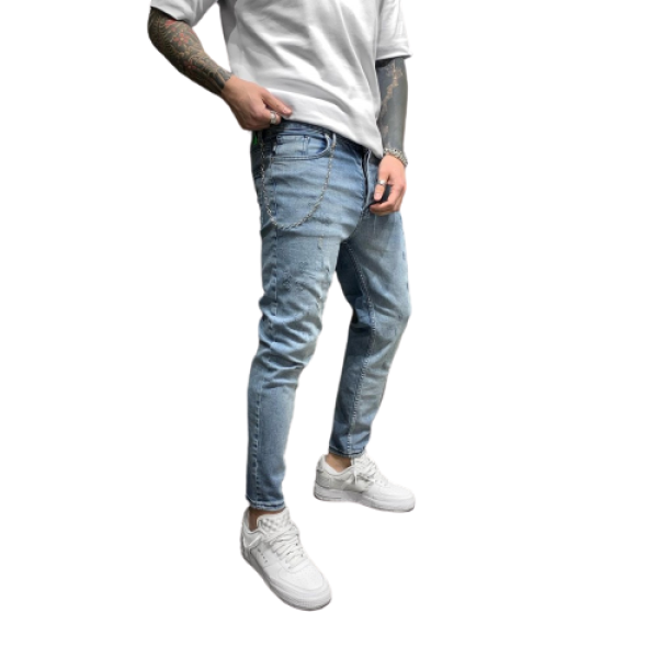 Jean Βlack Island 6565 Μπλέ Slim fit